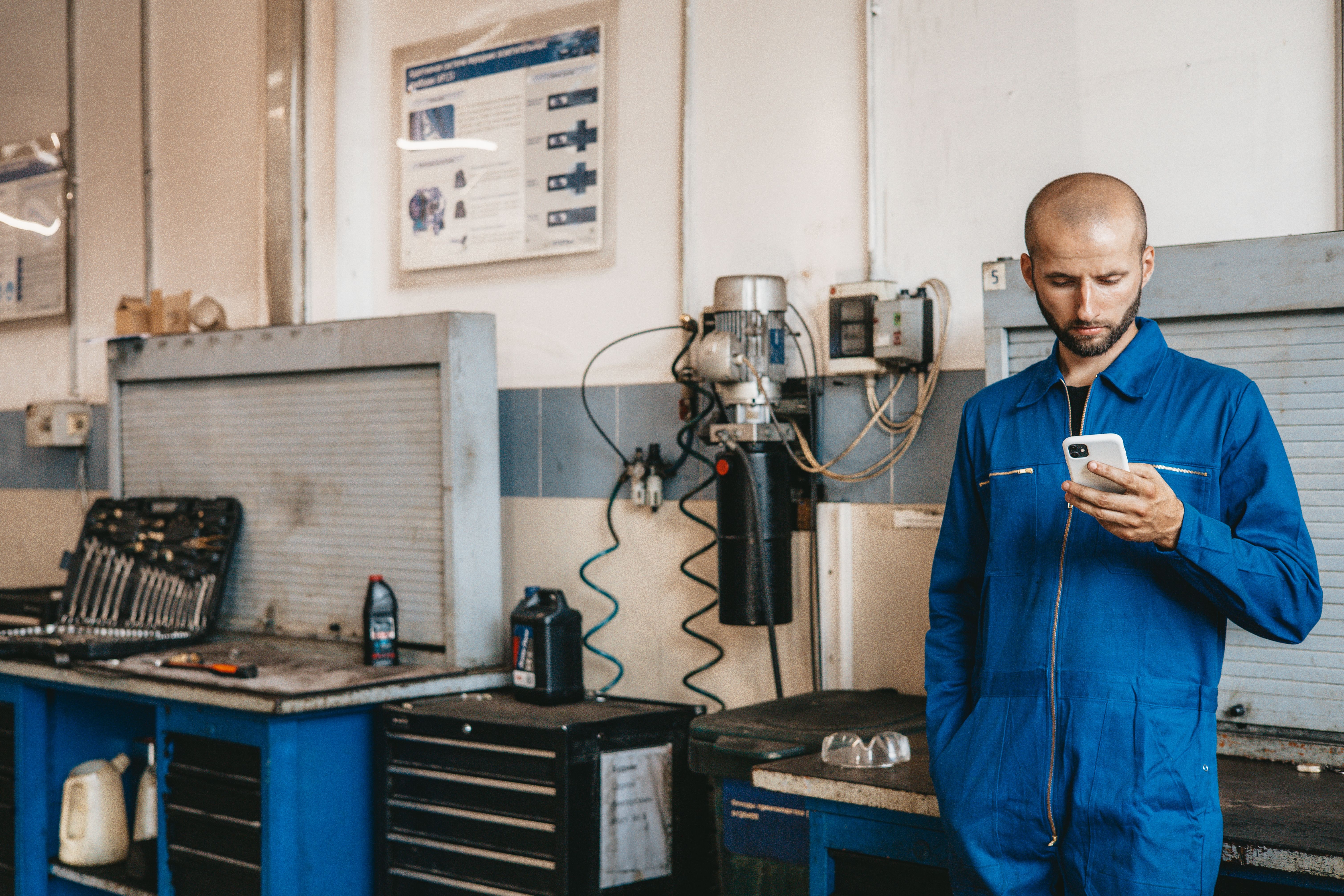 Business owner and trade professional working together